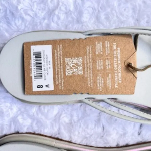 NEW Olukai OHana Gray Slip On Flip Flop Thong Sandals Women’s Sz 8 NWT