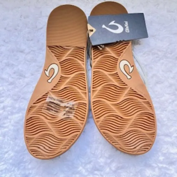 NEW Olukai OHana Gray Slip On Flip Flop Thong Sandals Women’s Sz 8 NWT