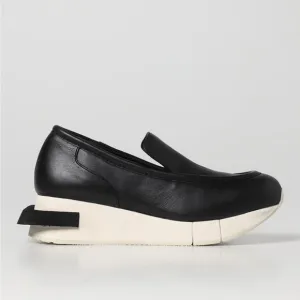 NEW Paloma Barceló Columba leather loafers, Black/White Size EU 39 US 8-8.5