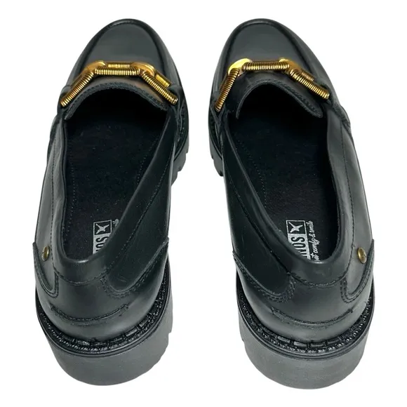 NEW Pikolinos Aviles Black Platform Loafers size EU41 | US 10 Preppy Academia