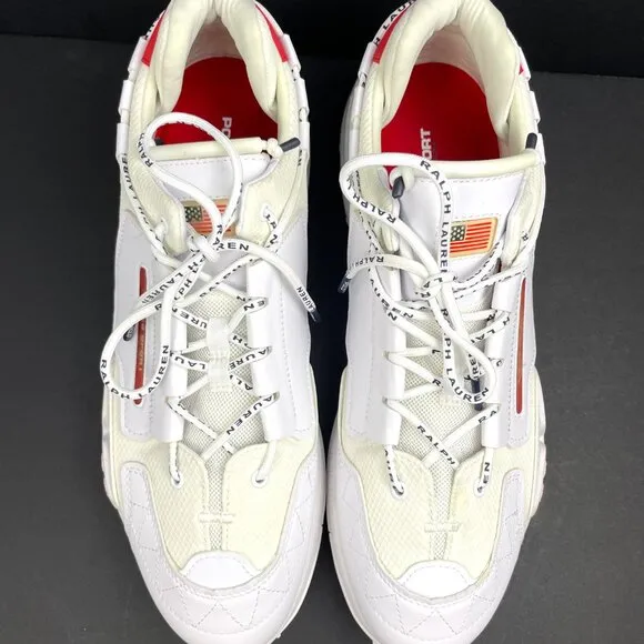 New Polo Ralph Lauren Sport PS200-SK-LTL White Sneaker Mens Shoes Size 14