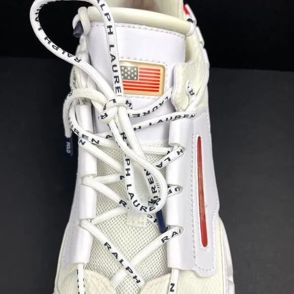 New Polo Ralph Lauren Sport PS200-SK-LTL White Sneaker Mens Shoes Size 14
