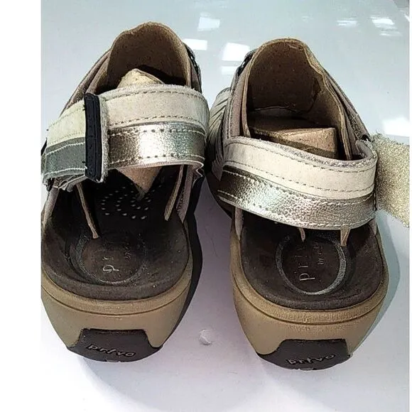NEW Privo Clarks Durian Stone Color Wedge Sandals Size 7M