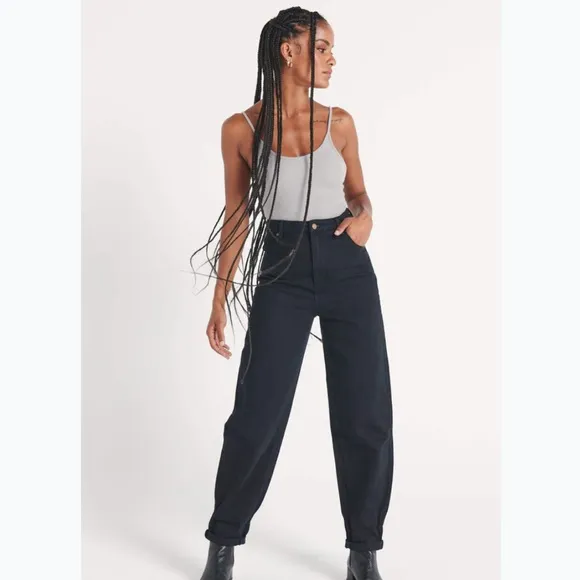 NEW ROLLA’S Genie Black Barrel Leg Jeans | size 24