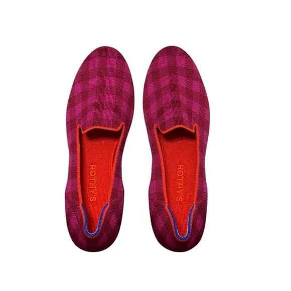 New! Rothy's The Cherry Gingham Limited Edition Loafer - Size 8.5