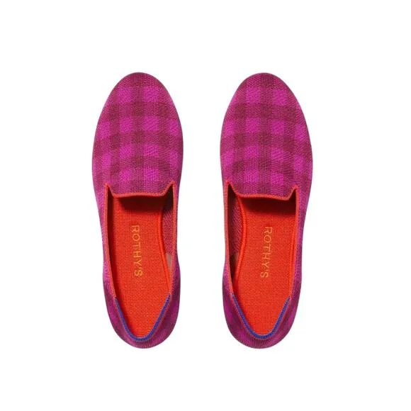 New! Rothy's The Cherry Gingham Limited Edition Loafer - Size 8.5