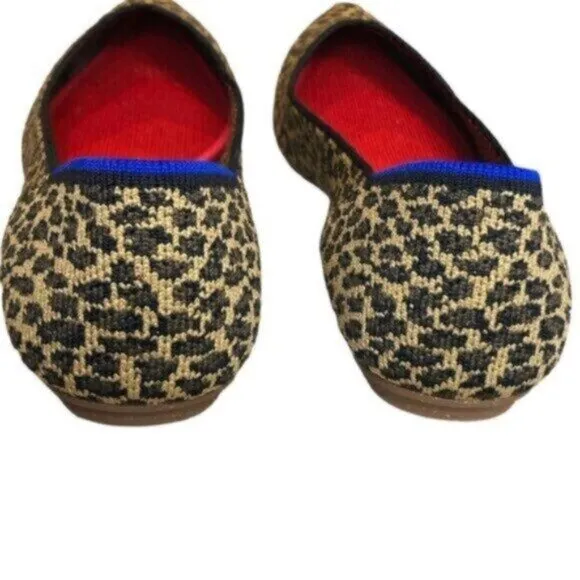 NEW Rothy's The Point Animal Print Comfy Casual Washable Flats 9.5