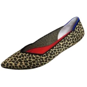 NEW Rothy's The Point Animal Print Comfy Casual Washable Flats 9.5