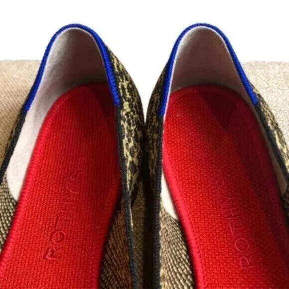 NEW Rothy's The Point Animal Print Comfy Casual Washable Flats 9.5