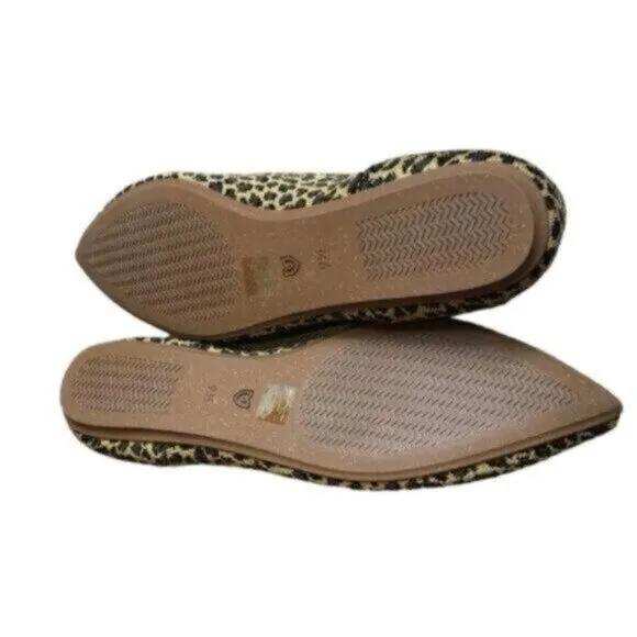NEW Rothy's The Point Animal Print Comfy Casual Washable Flats 9.5