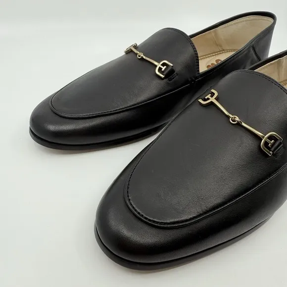NEW Sam Edelman Loraine Bit LEATHER Loafers BLACK WOMEN 12 Classic Minimalist