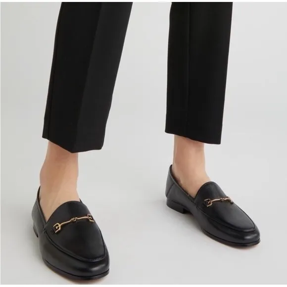 NEW Sam Edelman Loraine Bit LEATHER Loafers BLACK WOMEN 12 Classic Minimalist