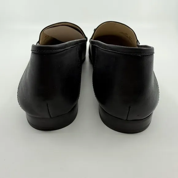 NEW Sam Edelman Loraine Bit LEATHER Loafers BLACK WOMEN 12 Classic Minimalist