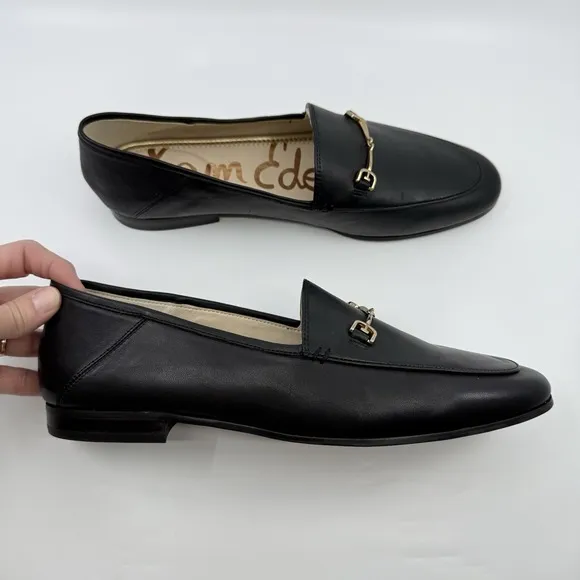 NEW Sam Edelman Loraine Bit LEATHER Loafers BLACK WOMEN 12 Classic Minimalist