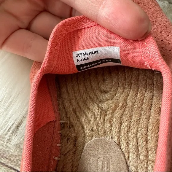 New Seavees Ocean Park Espadrilles Coral Suede Loafers Flats Shoes Sz 6.5