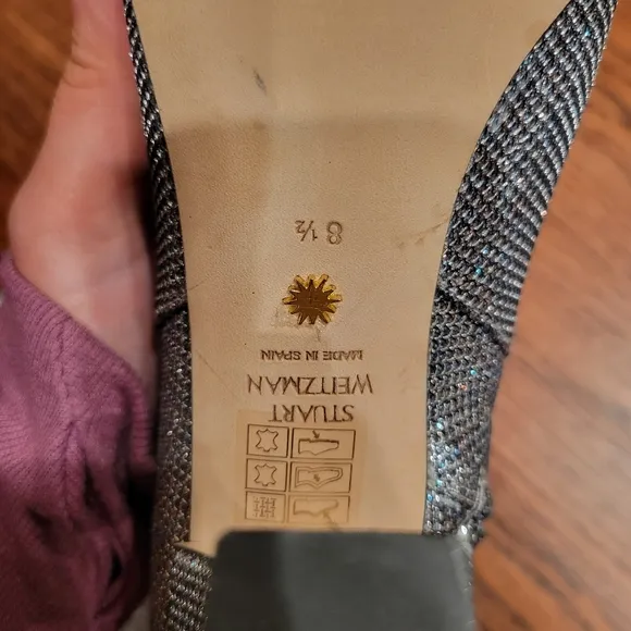 NEW STUART WEITZMAN  crystal SILVER  Boots