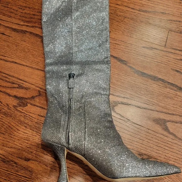 NEW STUART WEITZMAN  crystal SILVER  Boots