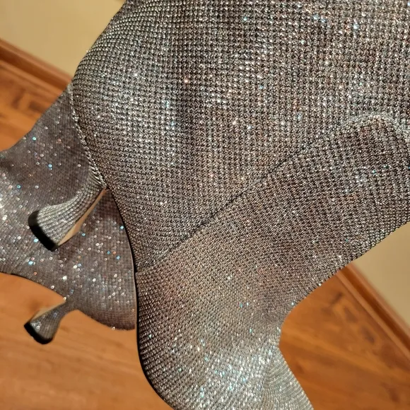NEW STUART WEITZMAN  crystal SILVER  Boots