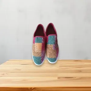 New SUN   STONE Men's Reins Bandana Print Slip-on Sneakers