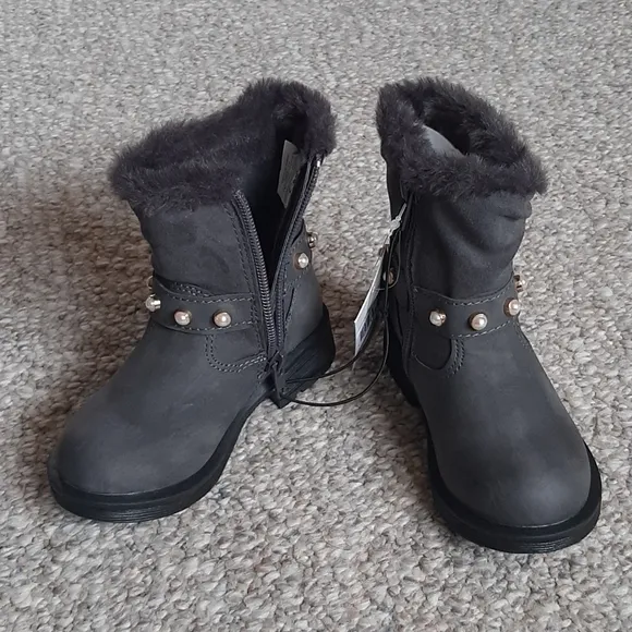 New Toddler Girls' Studded Fashion Mid-Calf Boots.