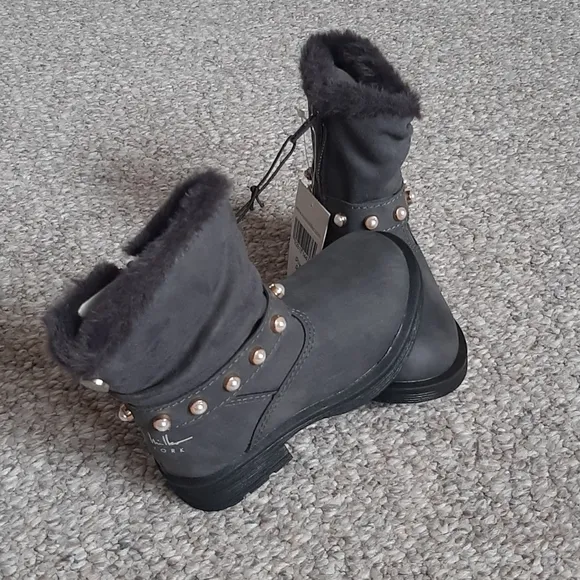 New Toddler Girls' Studded Fashion Mid-Calf Boots.