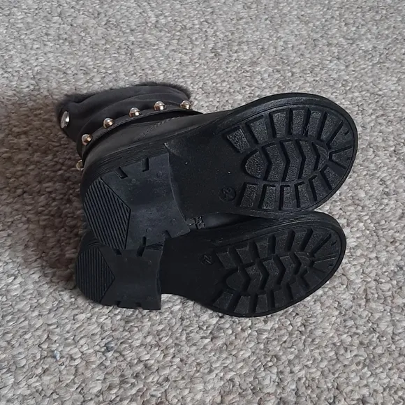 New Toddler Girls' Studded Fashion Mid-Calf Boots.