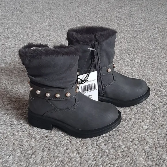 New Toddler Girls' Studded Fashion Mid-Calf Boots.
