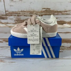 NEW Toddler Size 9.5K Adidas Gazelle I “Icey Pink” Low Top Strap Sneakers AH2229