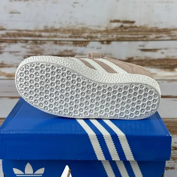 NEW Toddler Size 9.5K Adidas Gazelle I “Icey Pink” Low Top Strap Sneakers AH2229