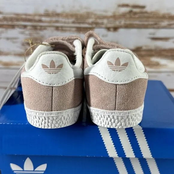 NEW Toddler Size 9.5K Adidas Gazelle I “Icey Pink” Low Top Strap Sneakers AH2229