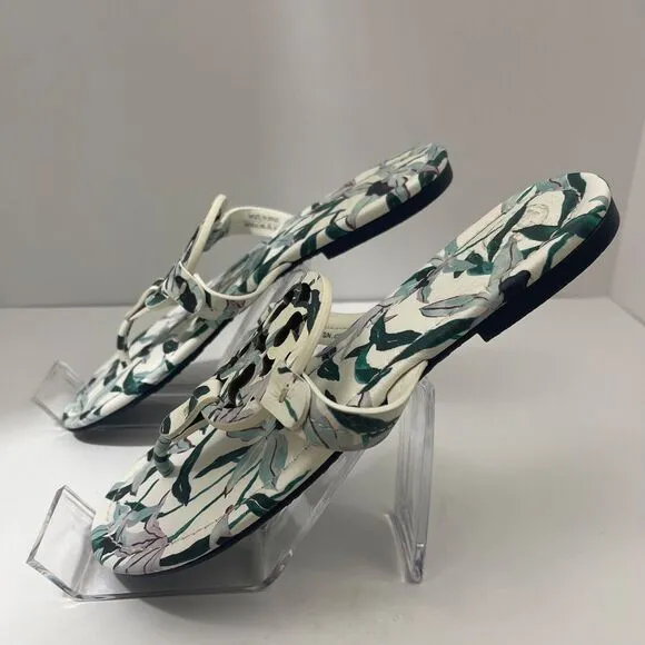 NEW Tory Burch Miller 6.5‎ Leather Sandals Thong VERY RARE DESERT BLOOM PATTERN