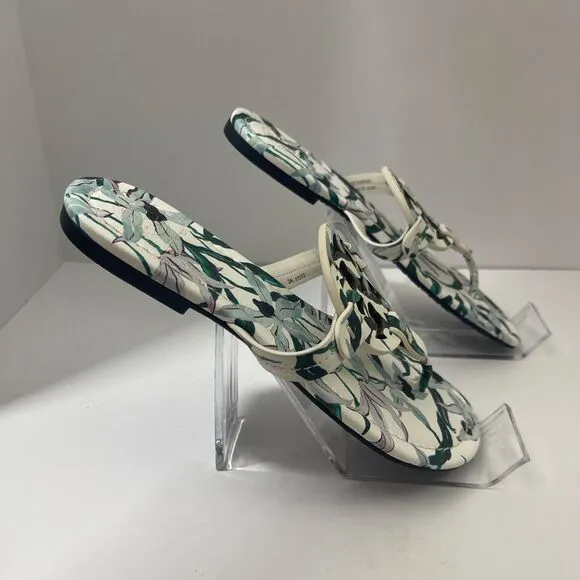 NEW Tory Burch Miller 6.5‎ Leather Sandals Thong VERY RARE DESERT BLOOM PATTERN