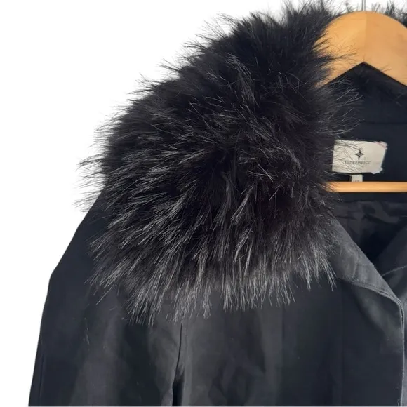 New! Tuckernuck Fur Collar Cecile Swing Cape