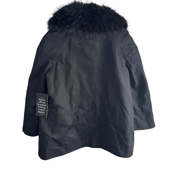New! Tuckernuck Fur Collar Cecile Swing Cape