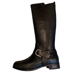 New, UGG Katelyn Knee High Black Leather Boots, Sz 6