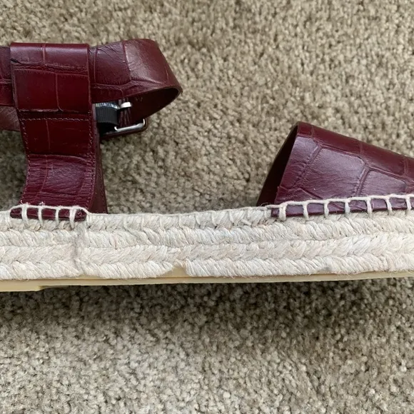 NEW Vince Edina Nut Flatform Croc Espadrilles 10