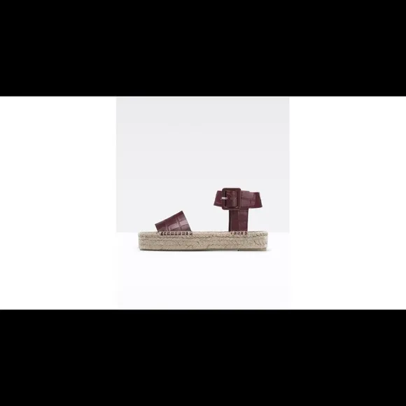 NEW Vince Edina Nut Flatform Croc Espadrilles 10