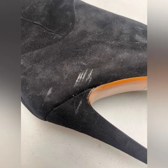 New Without Tag READ - REPAIR OR UPCYCLE - Authentic Gucci Black Suede Calf Boot