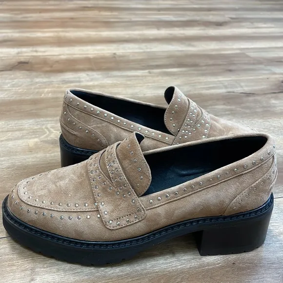 New Women’s CAVERLEY April Suede Leather Loafers In Tan By Anthropologie!!🔥🔥🔥