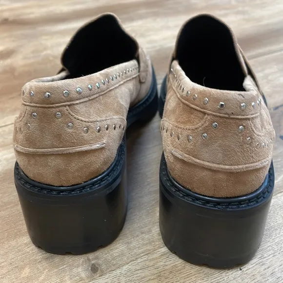 New Women’s CAVERLEY April Suede Leather Loafers In Tan By Anthropologie!!🔥🔥🔥