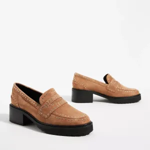 New Women’s CAVERLEY April Suede Leather Loafers In Tan By Anthropologie!!🔥🔥🔥