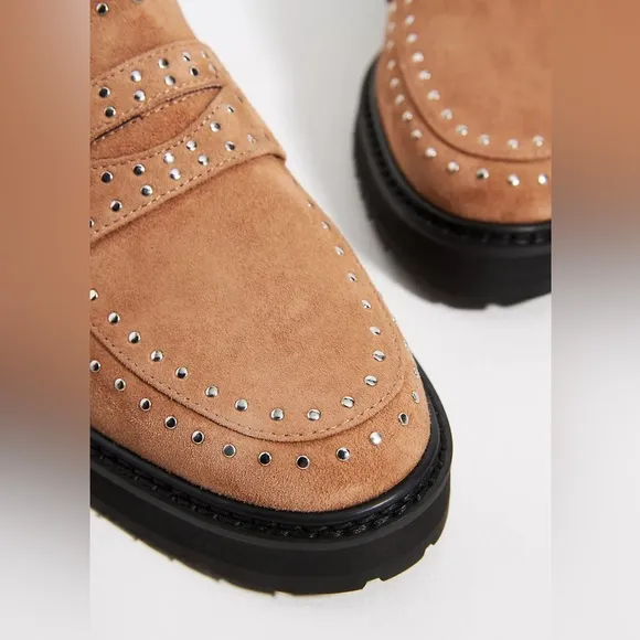 New Women’s CAVERLEY April Suede Leather Loafers In Tan By Anthropologie!!🔥🔥🔥