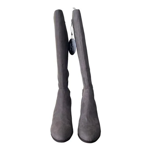 NEW Women's Giani Bernini Adonnys Wide Calf Memory-Foam Dress Grey Fall Boots