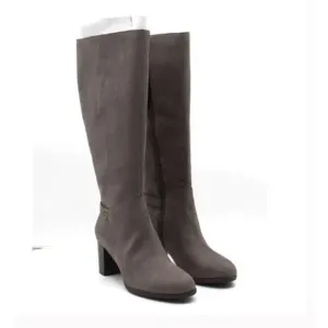 NEW Women's Giani Bernini Adonnys Wide Calf Memory-Foam Dress Grey Fall Boots