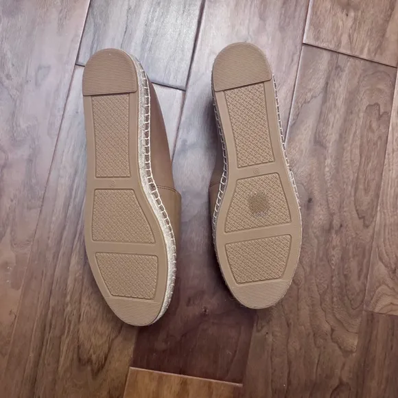 New Women’s Tory Burch Benton Tan Nappa Leather Espadrilles Sz 9.5