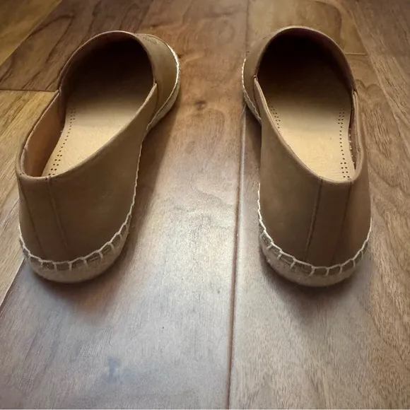 New Women’s Tory Burch Benton Tan Nappa Leather Espadrilles Sz 9.5