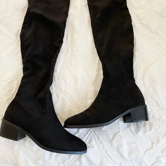 New York &amp; Co Stacked Heel Over the Knee Boots Size 8