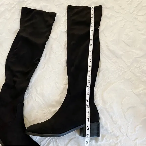 New York &amp; Co Stacked Heel Over the Knee Boots Size 8