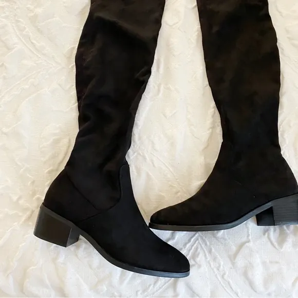 New York &amp; Co Stacked Heel Over the Knee Boots Size 8