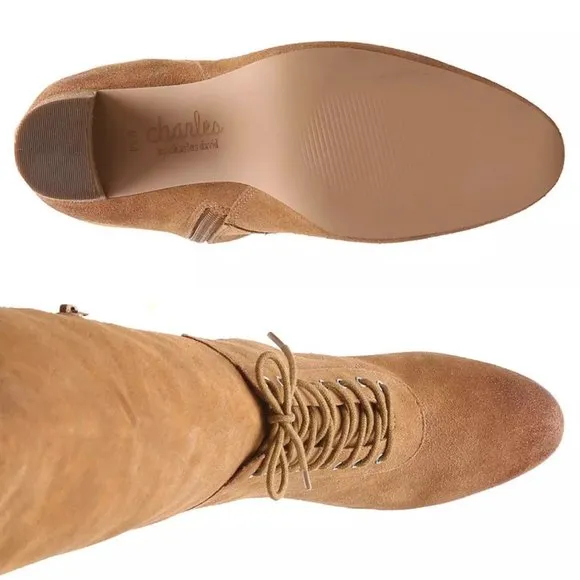 NIB 8, 8.5, 9 Lace Up Suede Boots Bulletin